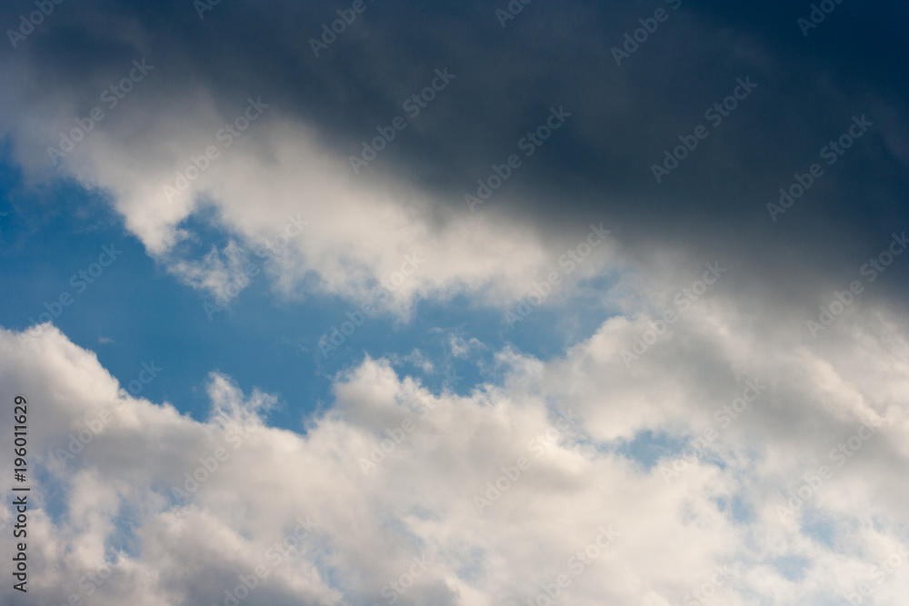 Beautiful blue sky background. white clouds on a sunny day.