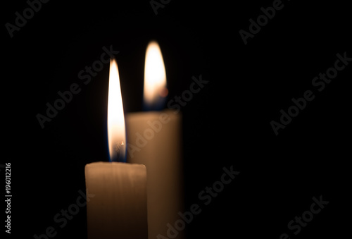 Candles on Black Background