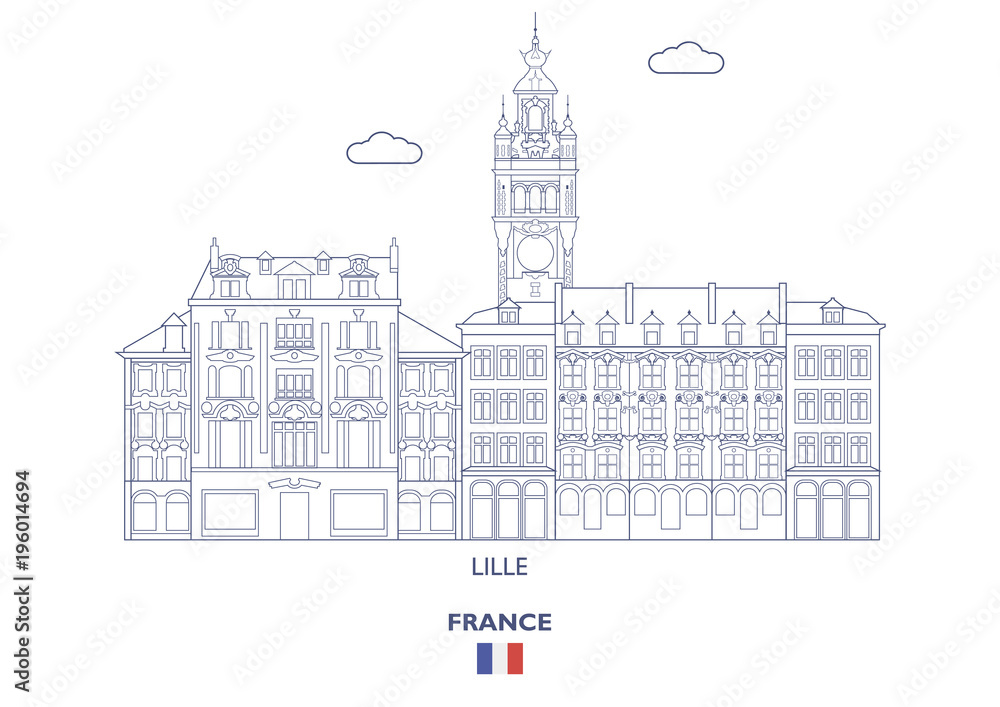 Lille City Skyline, France