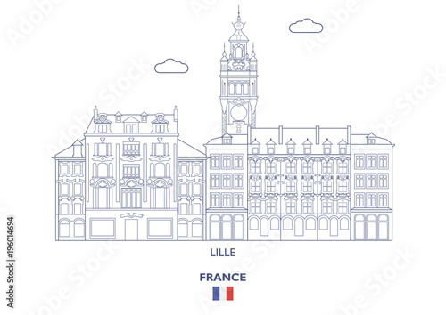 Lille City Skyline  France