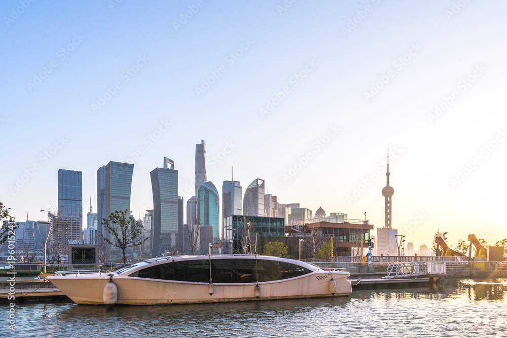 Obraz premium panoramic cityscape in shanghai china