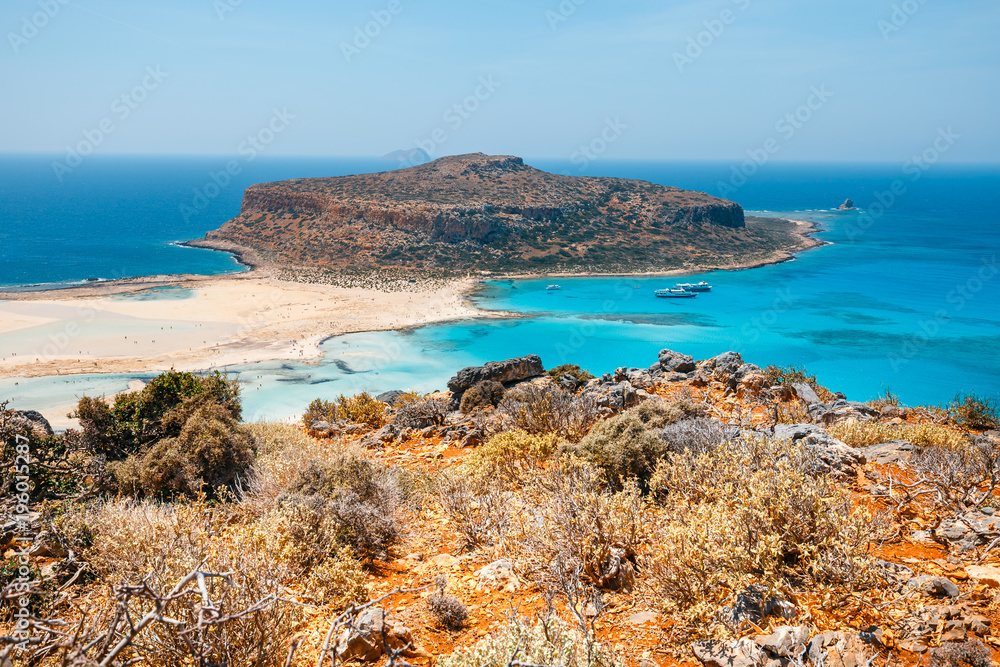 Beautiful Balos beach on Crete Island, Greece