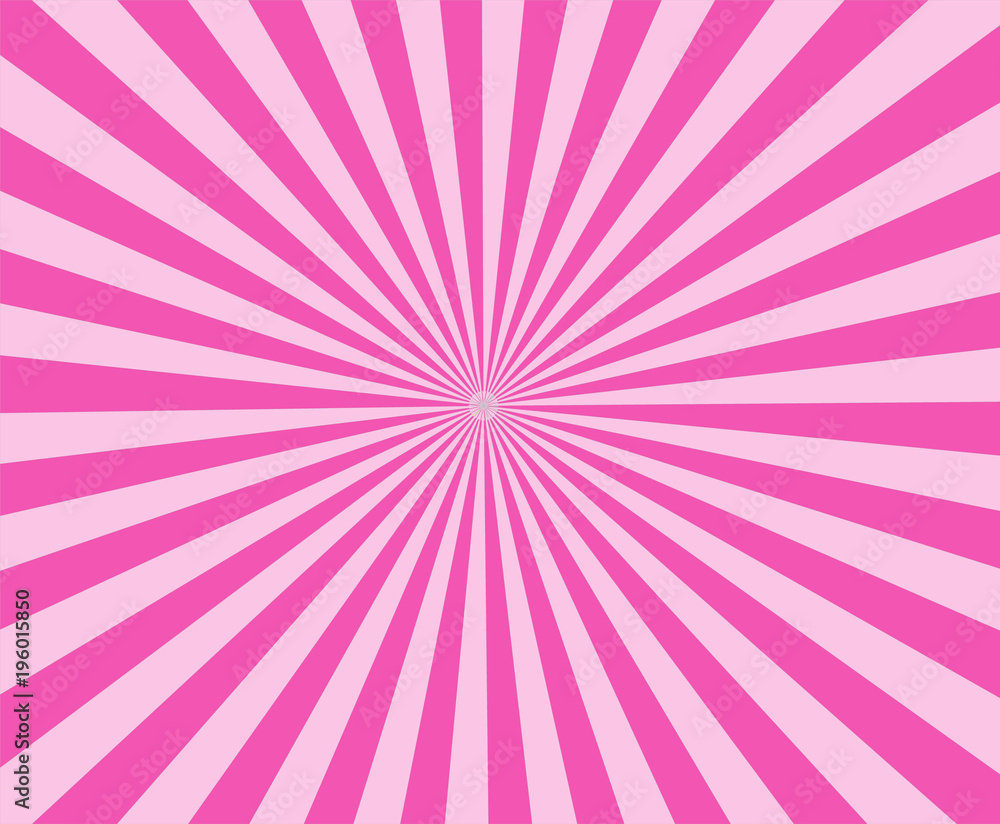 pink modern stripe rays background. pink sunburst abstract background. new  vector vintage pink rising sun. Stock Vector | Adobe Stock