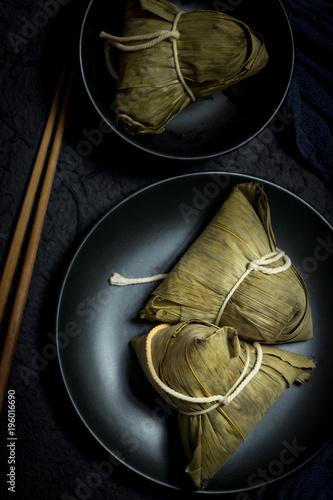 Zongzi or Traditional Chinese Sticky Rice Dumplings
