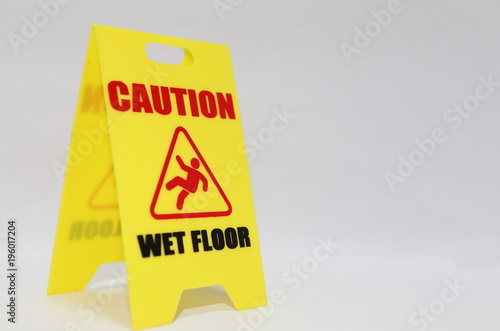 Caution wet floor signage