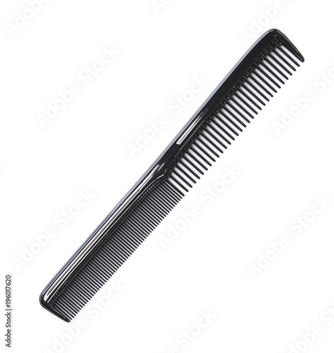 Black salon comb isolated