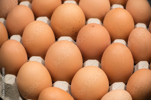 Brown cage-free chicken eggs