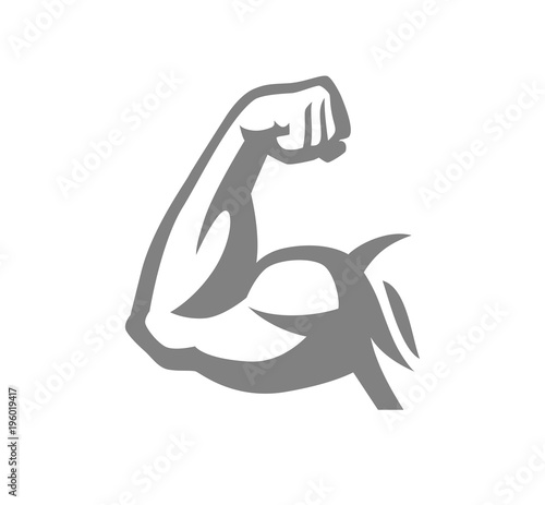 Print op canvas Biceps muscle arm logo