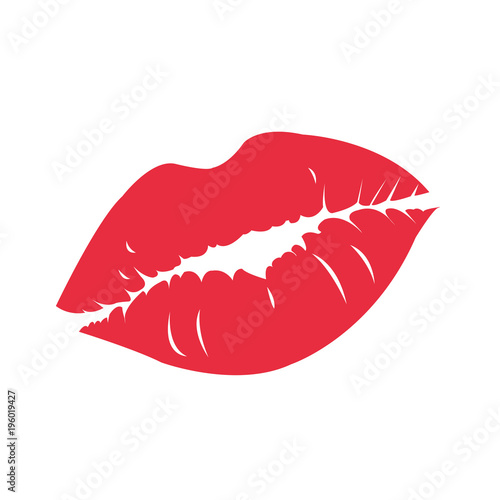 colorful sexy woman lips style icon