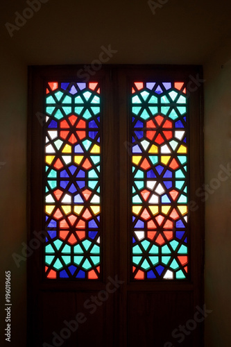 Stained glass on the doors in the old Eastern Palace