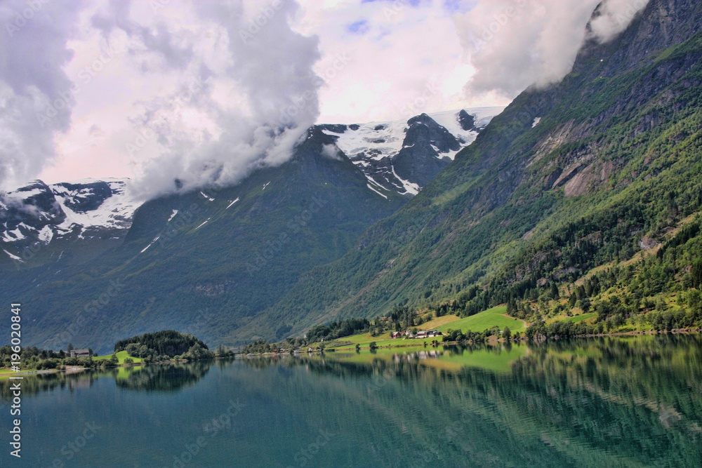 The beauty of the Norwegian fjord landscape