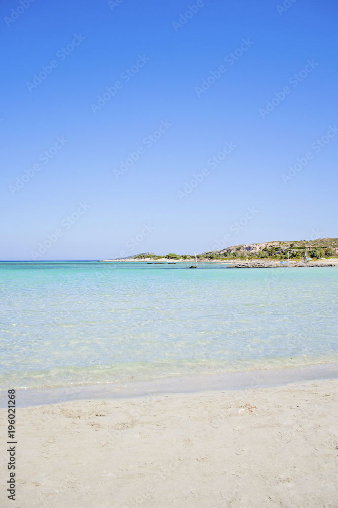 Meravigliosa spiaggia di Elafonisi, famosa nel mondo, nell'isola di Creta - Grecia