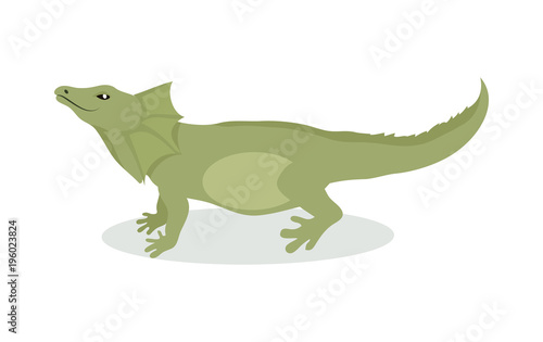Lizard Cartoon Icon in Flat Design