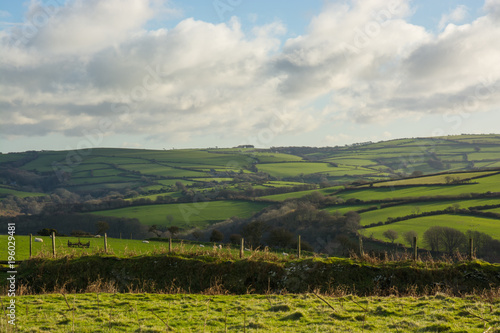 Fields on Exmoor near Lynton, Devon, England