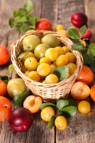 fresh colorful plum