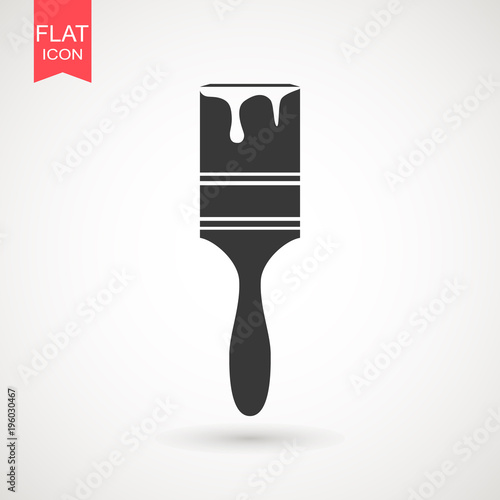 Brush Icon in trendy flat style isolated on grey background. Paint symbol for your web site design, logo, app, UI. Vector illustration, EPS10.
