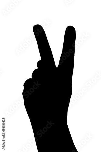 Counting hand (or victory sign)