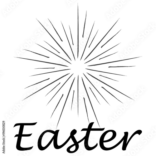 Easter background. resurrection rays