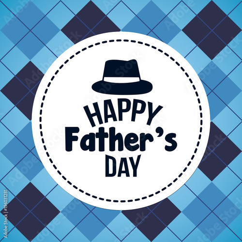 happy fathers day greeting card vector illustration