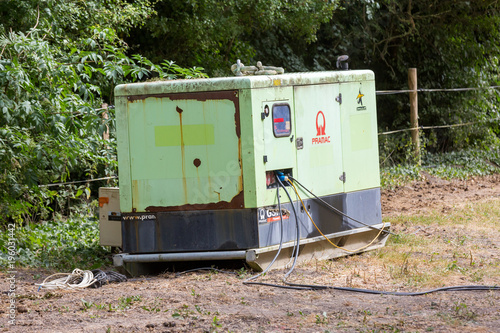 Electrogenic generator group isolated on power plant station photo