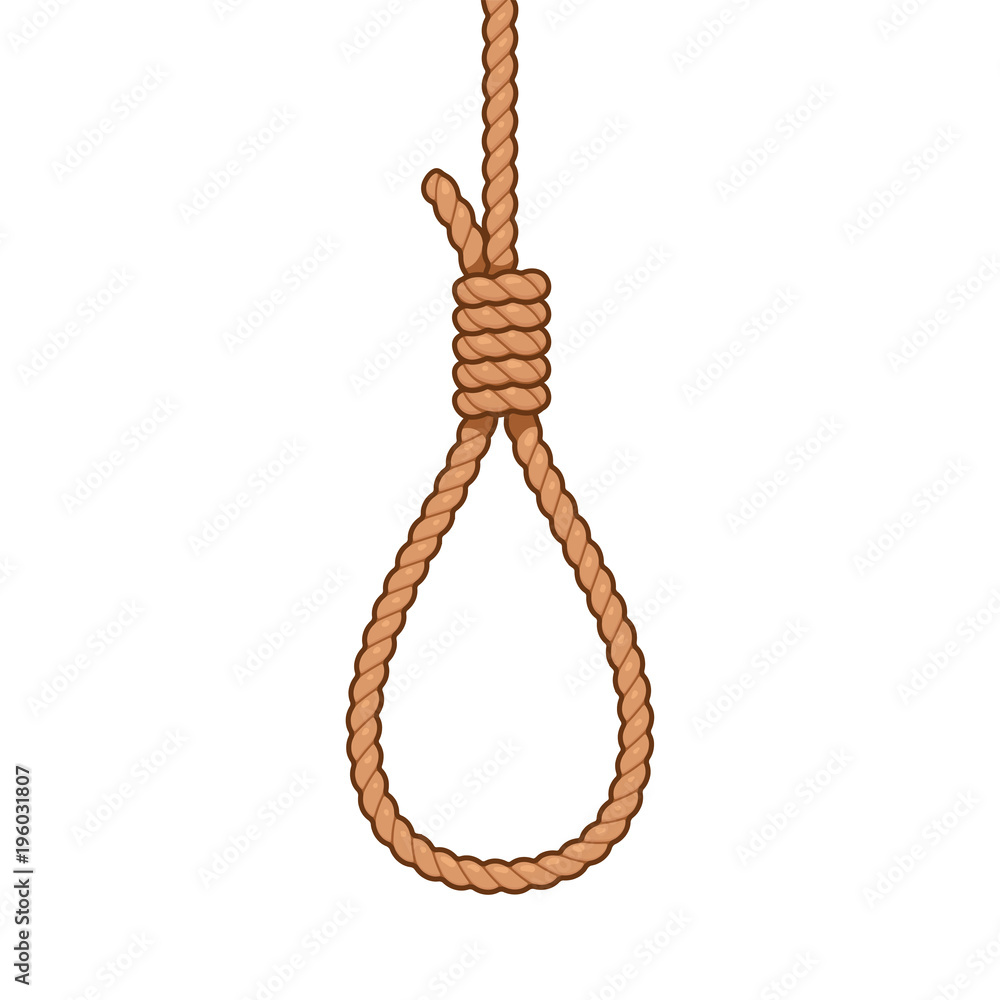 Hangman noose rope knot Stock Vector
