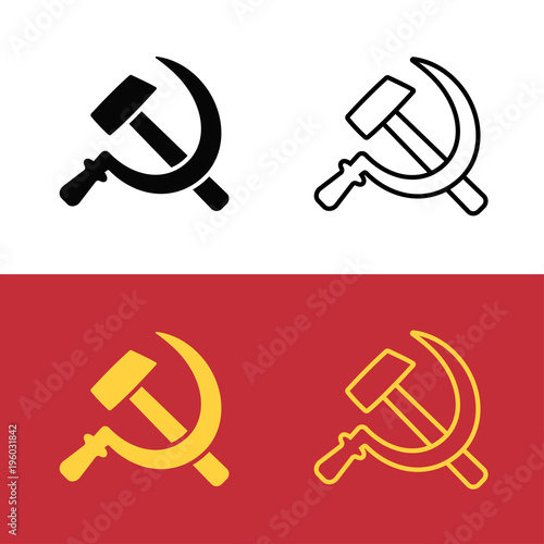 Communist hammer and sickle symbol