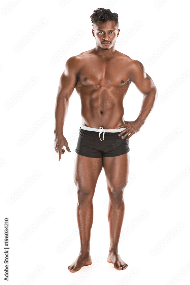 Fit young man with beautiful torso isolated on white background Fit young man with beautiful torso isolated on white background