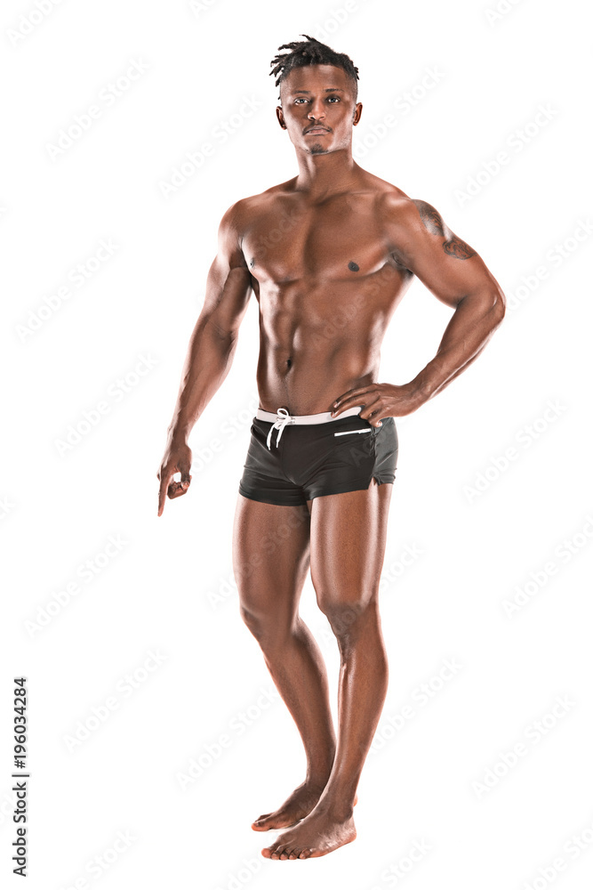 Fit young man with beautiful torso isolated on white background Fit young man with beautiful torso isolated on white background