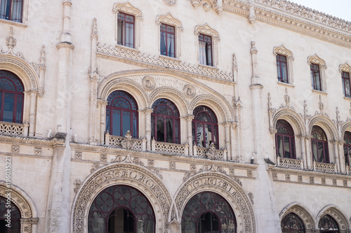 Beautiful architecture details in Jeronimos monastery  Lisbon