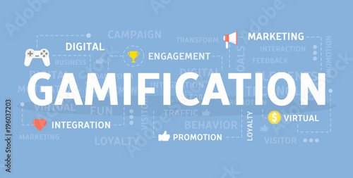 Gamification concept illustration.