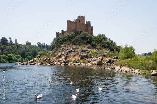 Ancient historical cultural almourol castle view