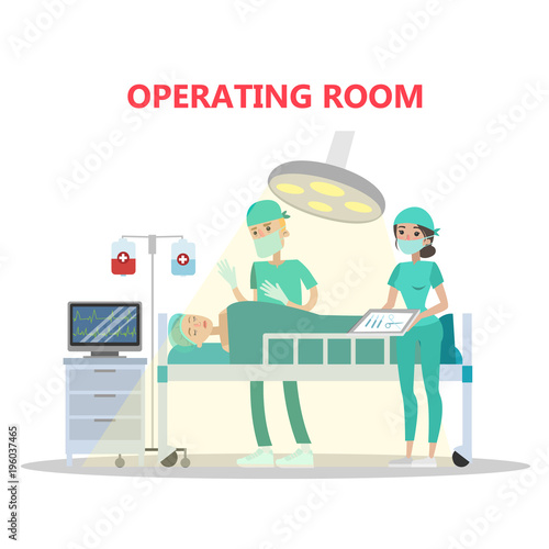 Operating surgery room.