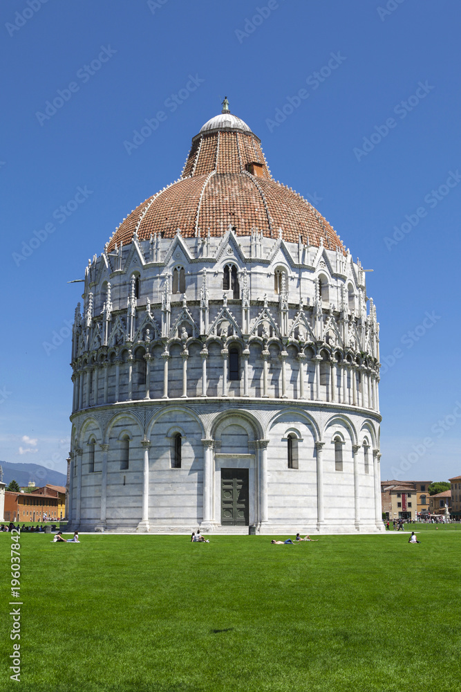 Renaissance Baptistery  in Pisa Italy