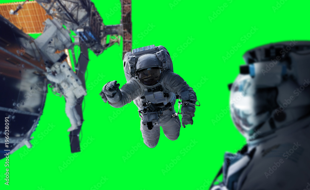 Astronaut working on a space station 3D rendering elements of this image furnished by NASA Astronaut working on a space station 3D rendering elements of this image furnished by NASA