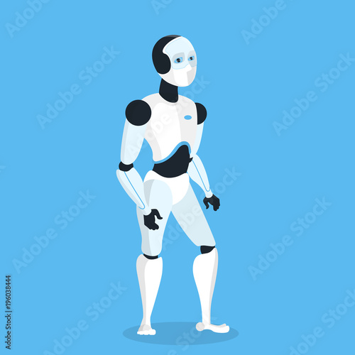 Future robot isolated.