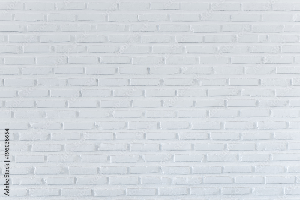 Pattern of white brick wall for background and textured Pattern of white brick wall for background and textured