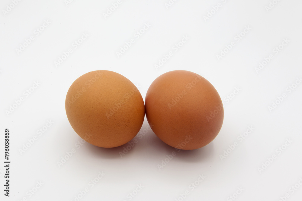 tow eggs isolated on white background tow eggs isolated on white background