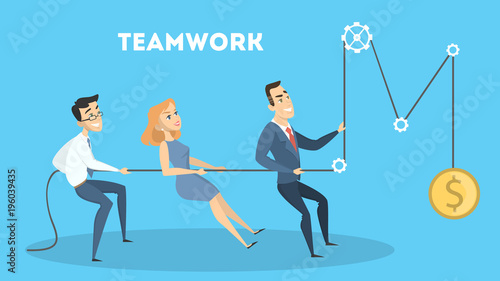 Business teamwork together.