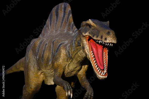 Tyrannosaurus, prehistoric era dinosaur showing his toothy mouth © Angelov