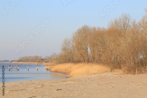 Obraz na płótnie Harriersand im Winter w salonie