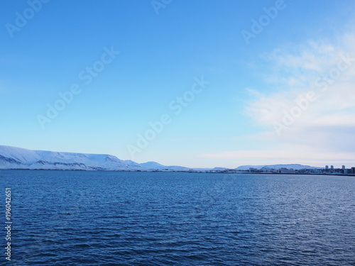 Winter sea of Reykjavik, Iceland