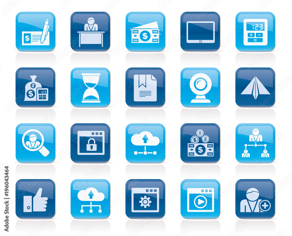 Business and office equipment icons - vector icon set 3 Business and office equipment icons - vector icon set 3