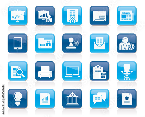 Business and office equipment icons - vector icon set 2