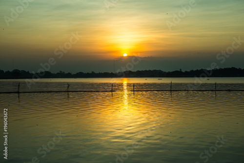 Kwan Phayao lake in morning time photo