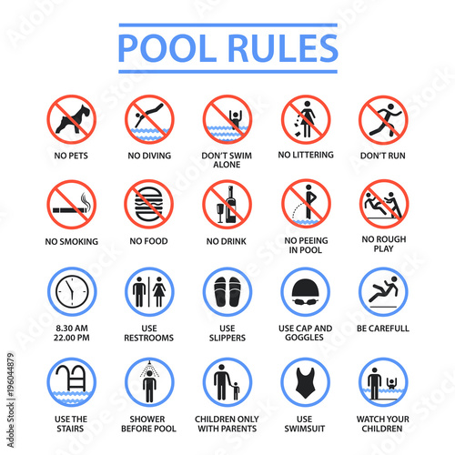 Swimming pool rules