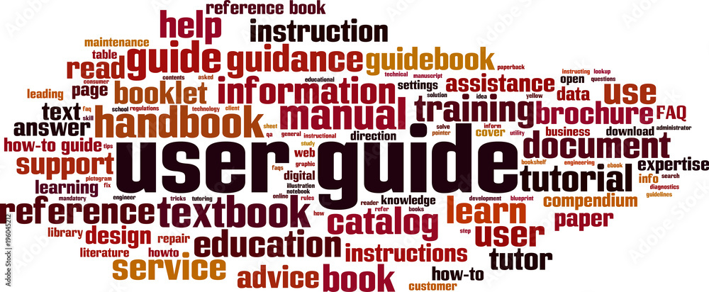 User guide word cloud