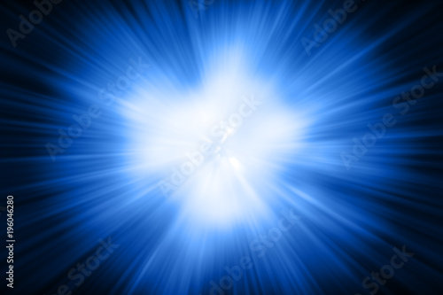 3D rendering, abstract cosmic explosion shockwave blue energy on black background, texture effect