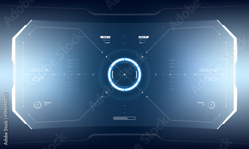 Sci-Fi Virtual Reality Technology Hud Screen Design