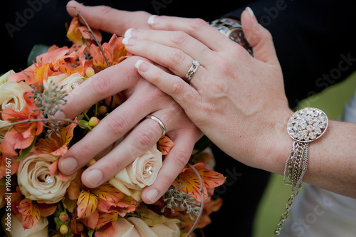 wedding hands fall colors with ring