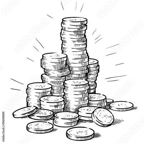 Stacks of coins